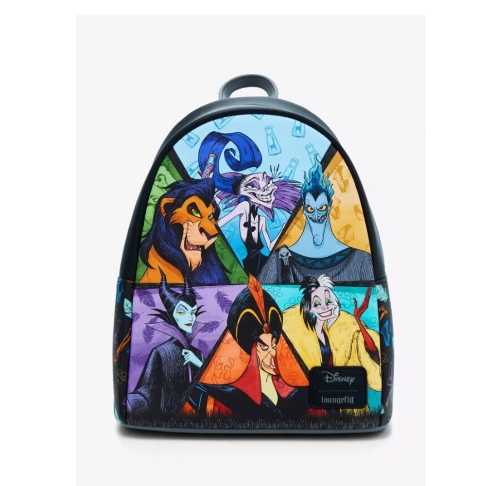 Loungefly Disney Villains Group Mini Backpack New With Tags